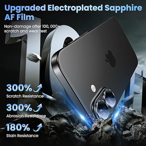 Vista 238 de Uyiton - Protector de lente de cámara de iPhone 13 Pro y 13 Pro Max, fuerte absorción, protección anticaídas, cubierta de cámara trasera, vidrio