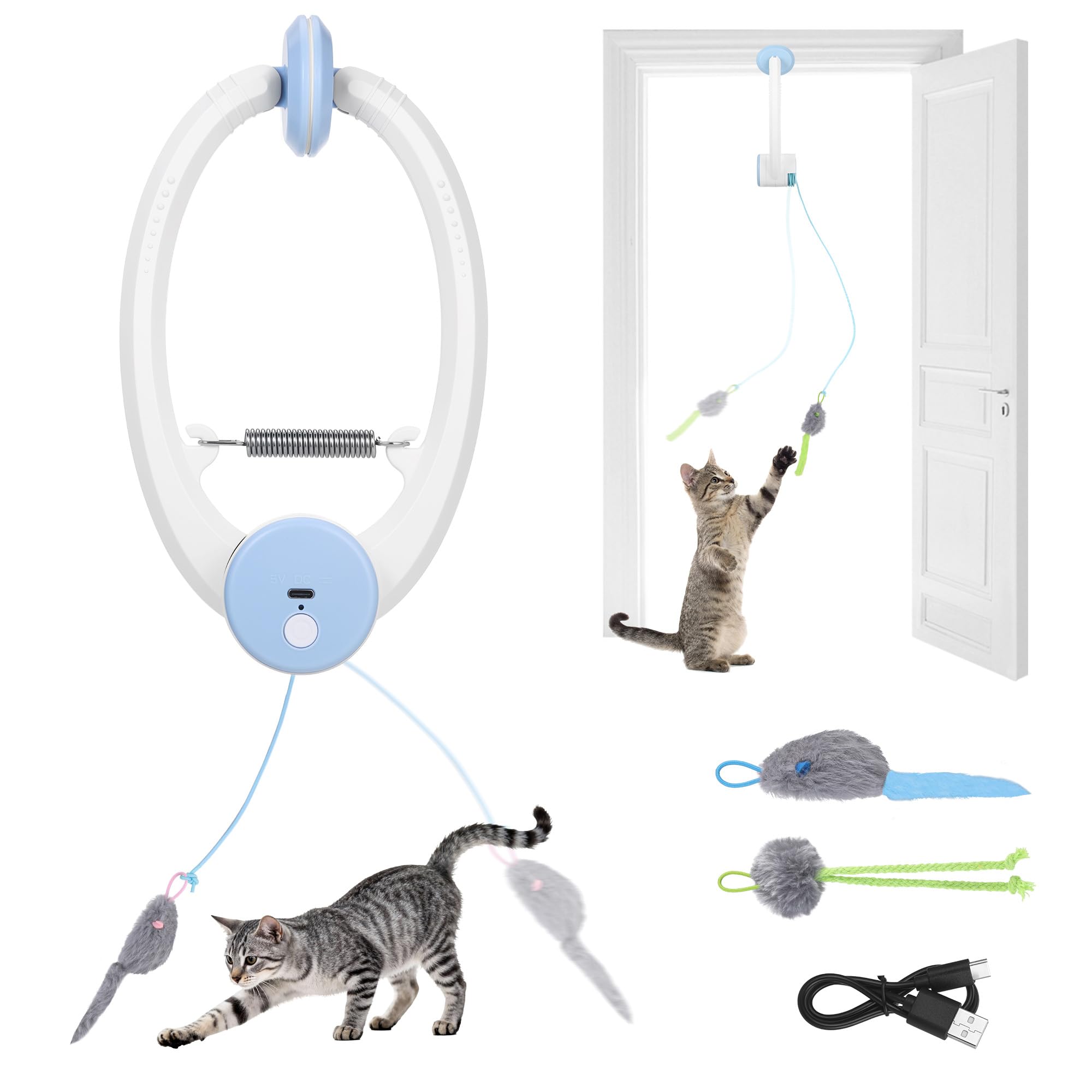 Kssvzz Cat Toys Interactive, Hanging Toy with Automatic Motion, Electric