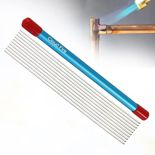 Miniatura 7 de 25 varillas de soldadura Cloud Fire para soldadura de latón, soldadura plateada 15%, varillas de soldadura plateada de 9.84 x 0.04 pulgadas para