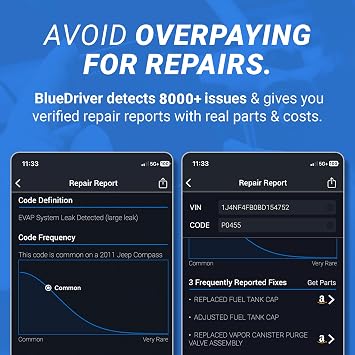 BlueDriver Pro Next Gen OBD2 Scanner No Subscription, Bluetooth Car Code Reader for iPhone & Android Diagnose 8000+ Issues, ABS SRS TPMS, Repair Reports, Vehicles 1996+ (Pack of 2)