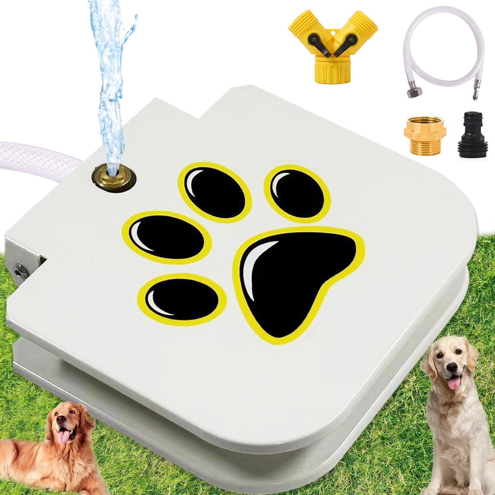 Outdoor Dog Water Fountain Step OnUpgrade Large Dog Sprinkler Drinking