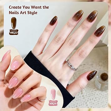 JODSONE 10 Colors Base Coat Builder Colors Gel 3-in-1 Jelly Gel Set with Top Coat Extension Strengthener Builder Gel Polish for Nails DIY Nail Art Gift for Women