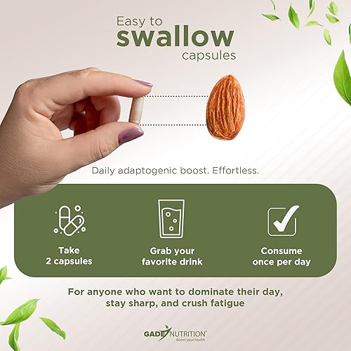 Miniatura 6 de Gade Nutrition Pure Himalayan Organic  Cápsulas de Shilajit  Shilajit premium para hombres y mujeres  con Ashwagandha Ginseng Cordyceps Champiñón