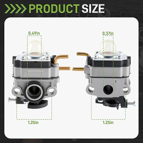 Miniatura 4 de 753-06258 Carburador para Craftsman MTD 316.794011 Soplador para Homelite UT33650 UT33650B para Cub Cadet CC148 Tiller para Ryobi RBC430SBSB