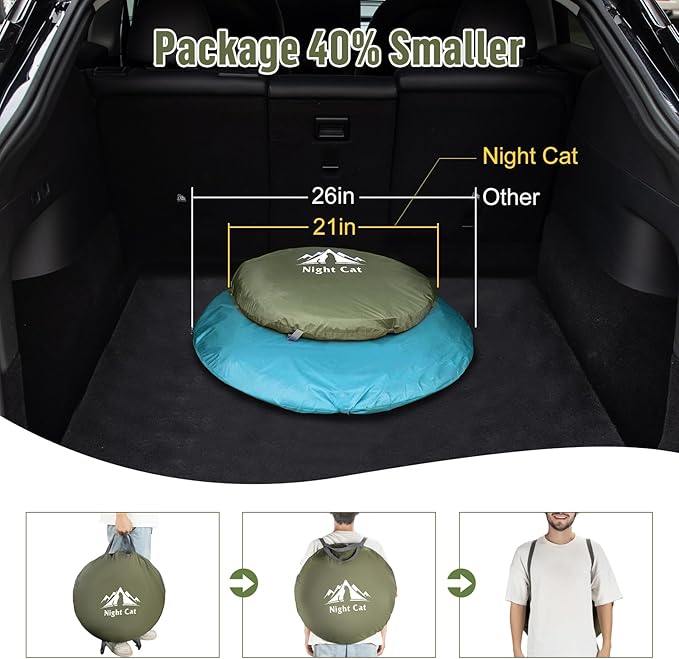 Carpa Camping Pop Up Night Cat 1 Persona Impermeable Instantánea miniatura 3