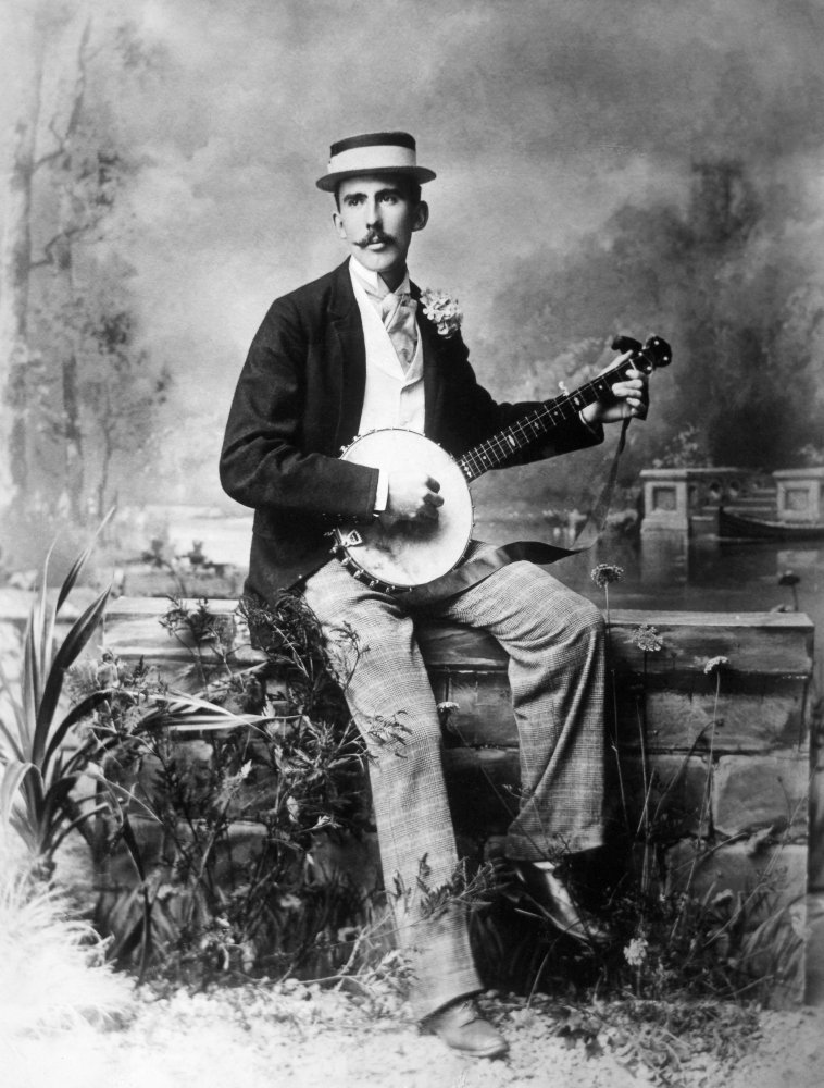 Banjo Player, C1890. /Nunidentified 5-String Banjo Player, C1890. Poster Print by (24 x 36)