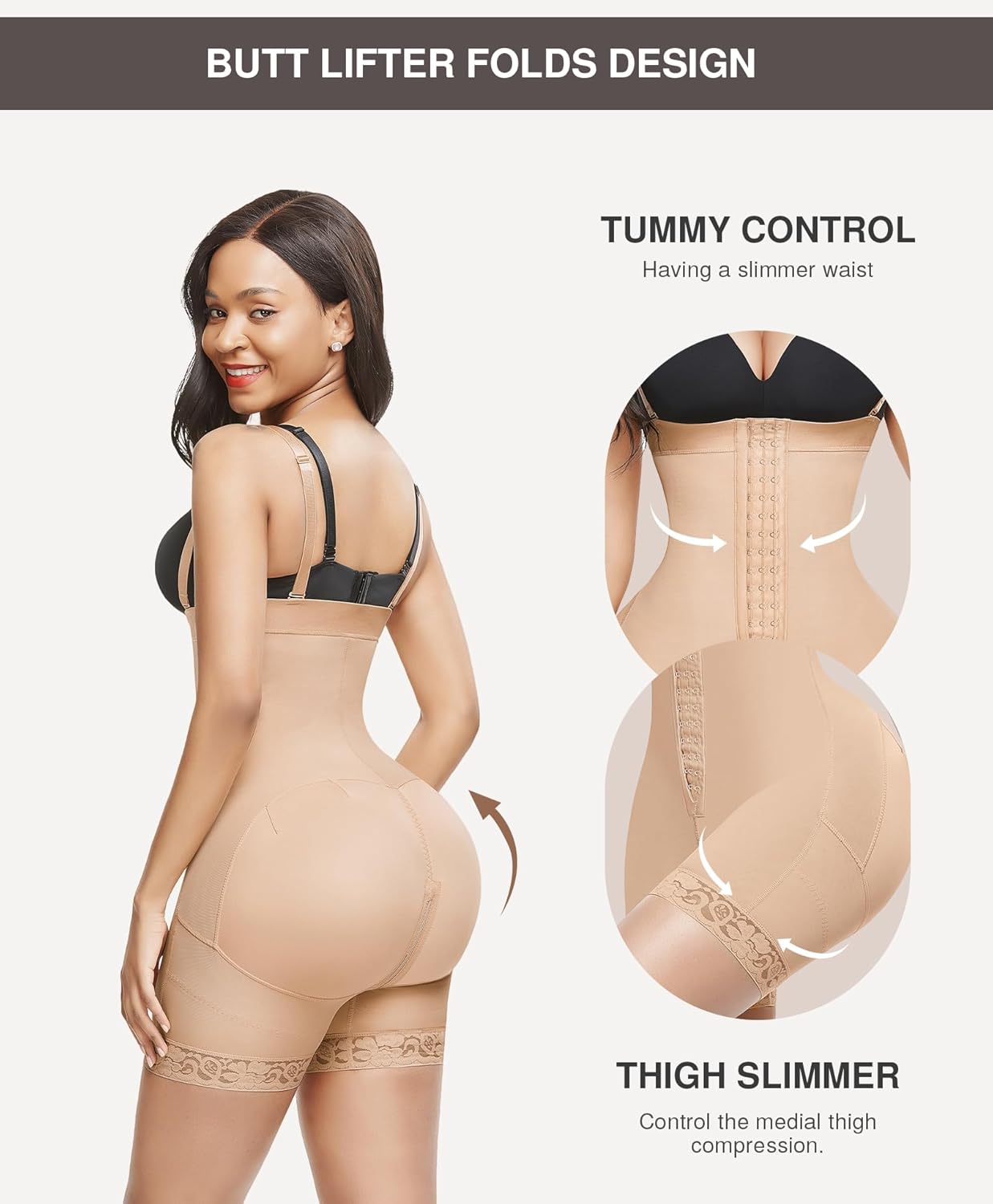 Lover-Beauty Fajas Colombianas Shapewear for Women Tummy Control Postpartum Body Shaper Butt Lifter Bodysuit