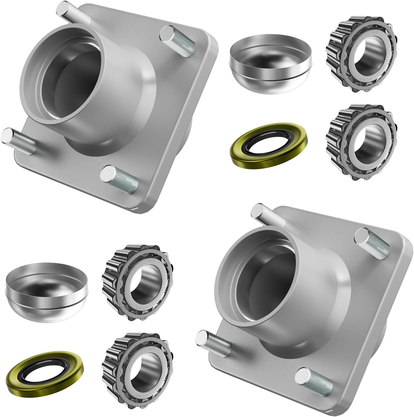 Golf Cart Front Wheel Hub Kit and Bearings Seals