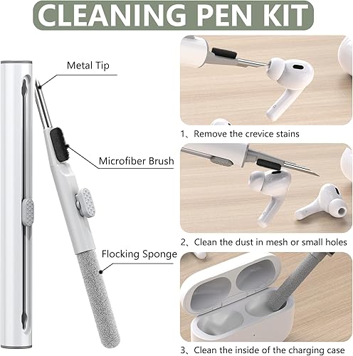 Miniatura 3 de Ljusmicker AirPods Pro Funda con kit de limpieza, funda protectora de silicona suave para Apple AirPod Pro de 2 y 1 generación para mujeres y