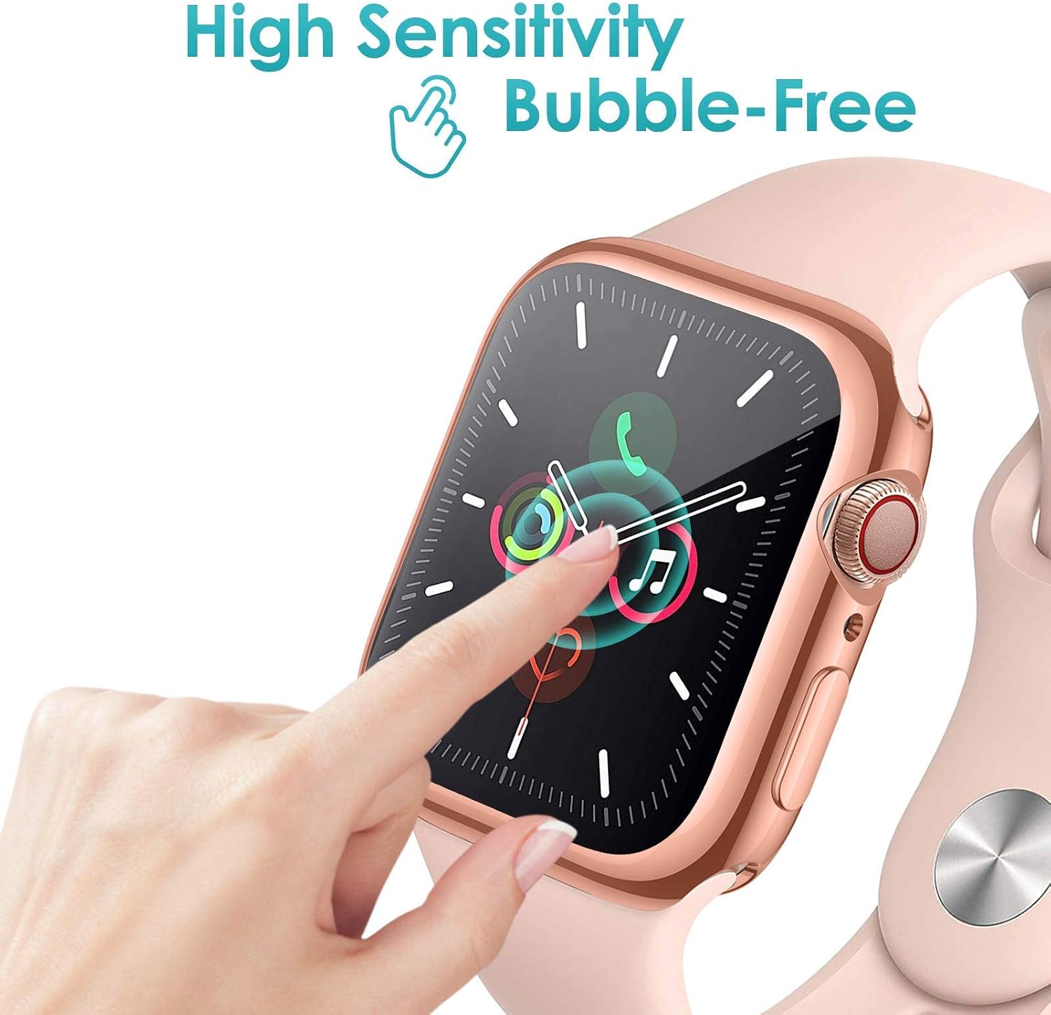 ZEBRE 4 Pack Screen Protector Compatible with Apple Watch 6/Series SE/Series 5/Series 4 40mm, Ultra Thin HD Screen Case Full Coverage Protective Cover Compatible with iWatch Series 6/SE/5/4