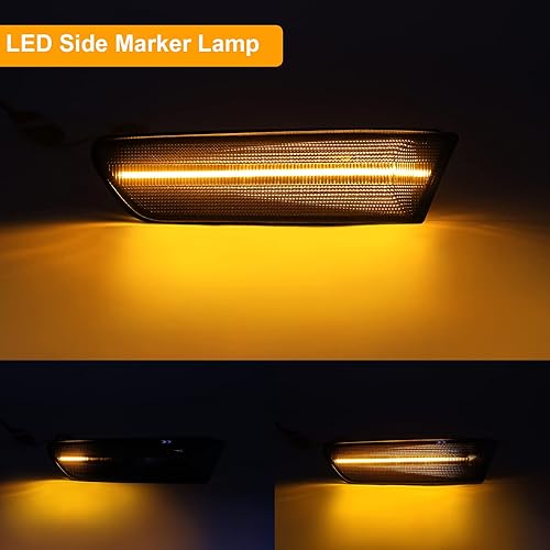 Miniatura 2 de Aexploer Luces de marcador laterales LED compatibles con G35 2D Coupe 2003-2007Skyline V35 Coupe 2002-2007, luces de marcador de parachoques