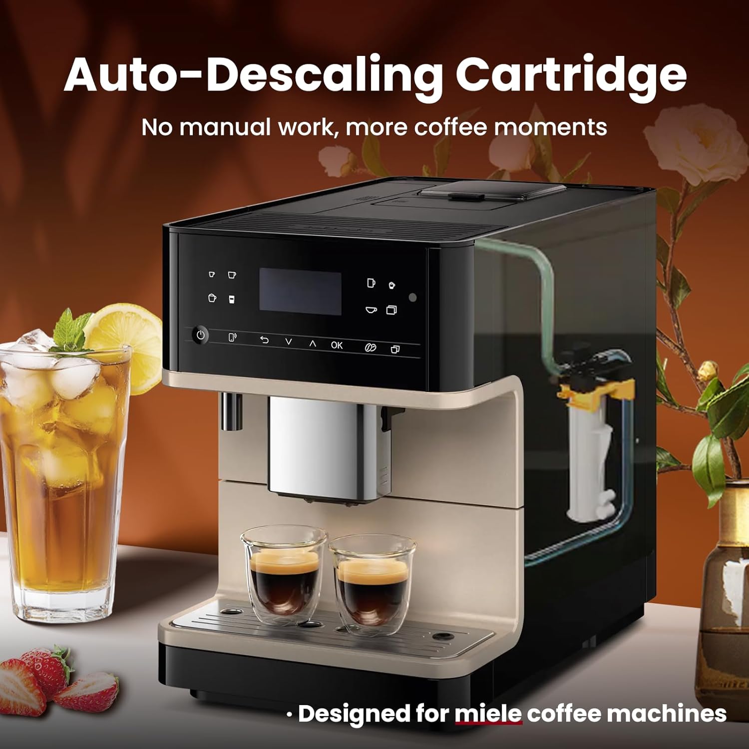 Original Descaling Cartridge Compatible with GP DC 001 C Miele Descaling Cartridge | For CM75XX / CM77XX / CVA78XX Miele Coffee Machines - Gentle & Effective Limescale Remover, Lasting 12 Months