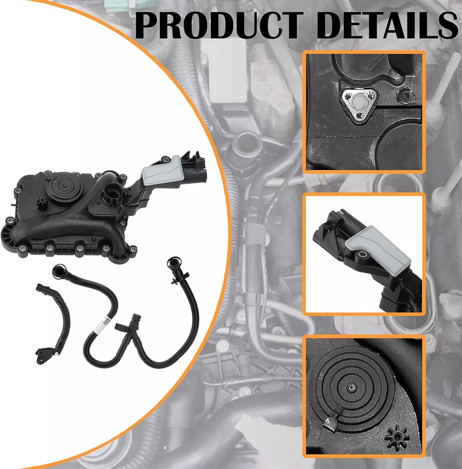 Replacement Car Oil Separator PCV Valve Vent Trim for Audi Q7 A8 Q5 S4 A6 A7 3.0TFIS 06E103547AB