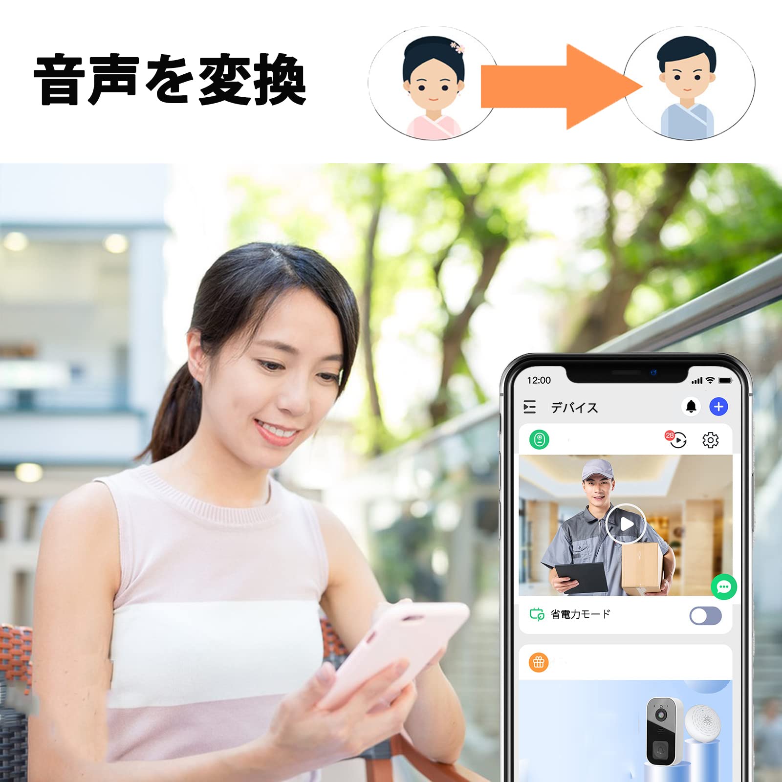 Amazon.co.jp: スマートドアベル ビデオドアホン ワイヤレス
