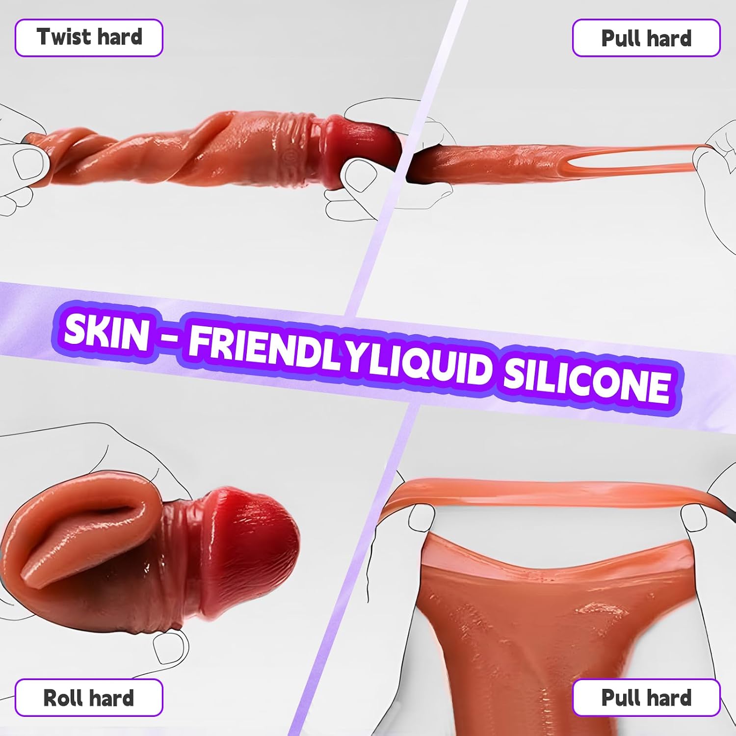 Penis Sleeve for Men Realistic Silicone Penis Extender Cock Sleeve Sex Toys Adds Girth and Length Delay Ejaculation Reusable Waterproof Privacy Shipping