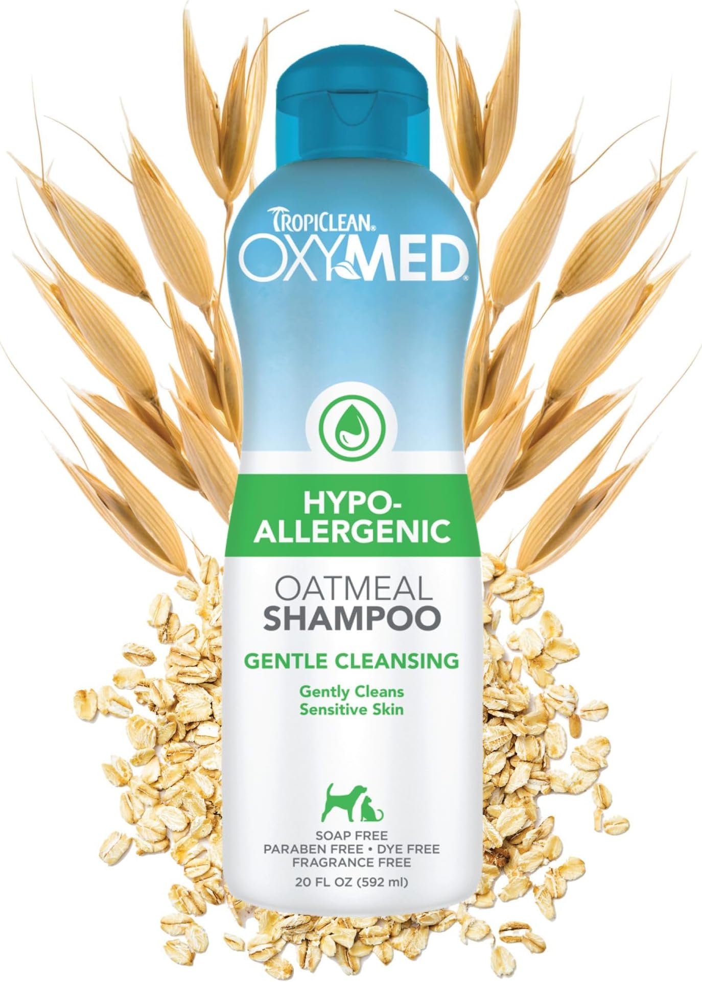 Oxymed Hypoallergenic Cat & Dog Shampoo Sensitive Skin|Skin Soothing Oatmeal Shampoo For Pets 20 Fluid_Ounces