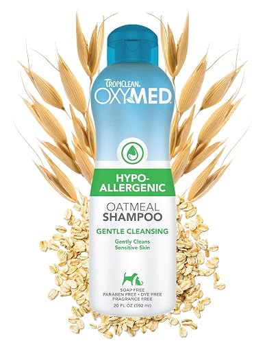TropiClean OxyMed Hypoallergenic Dog Shampoo for Allergies and Itching, Skin