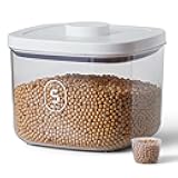 LivLab 10 Lbs Storage Container Bin Rice Dispenser with Measuring Cup Food Cereal Container Bins Household for Kitchen Pantry Organization