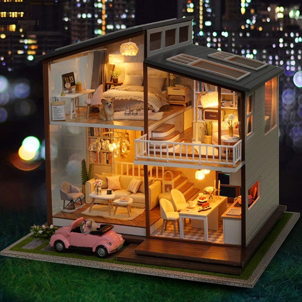 Amazon.co.jp: オルゴールDIYドールハウスミニチュアキット家具