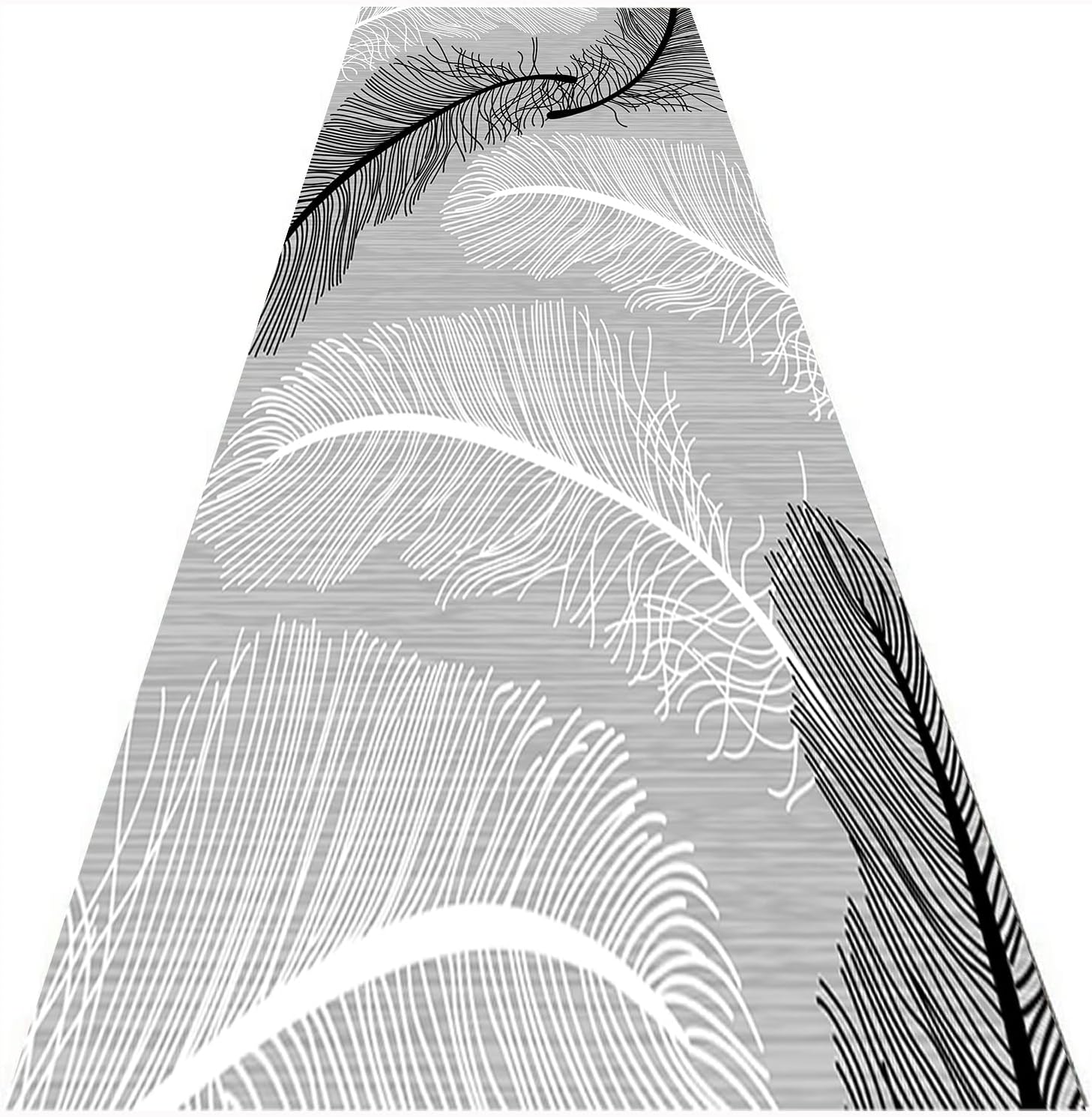 Siunwdiy Carpet Runner Rug Grey 3D for Hallway Traditional Washable Non