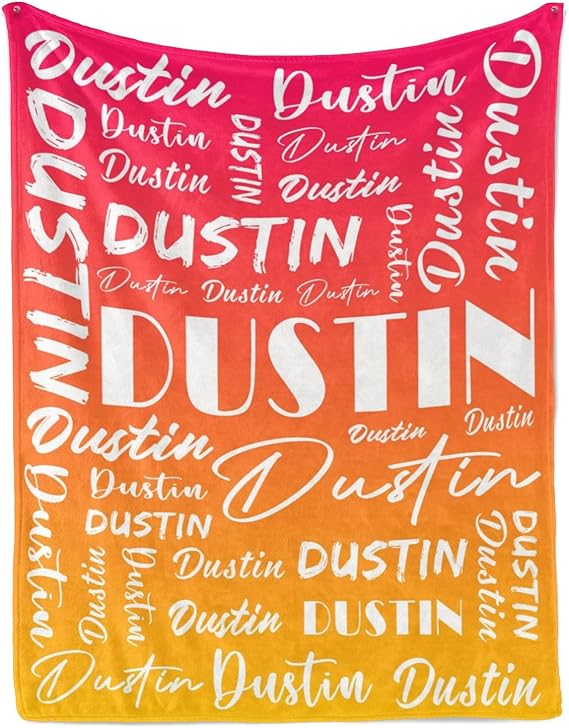 Name Blanket Personalized Name Blanket Customized Blanket with Name Text for Adult Kid Birthday Christmas Mothers Fathers Valentines Day Gift