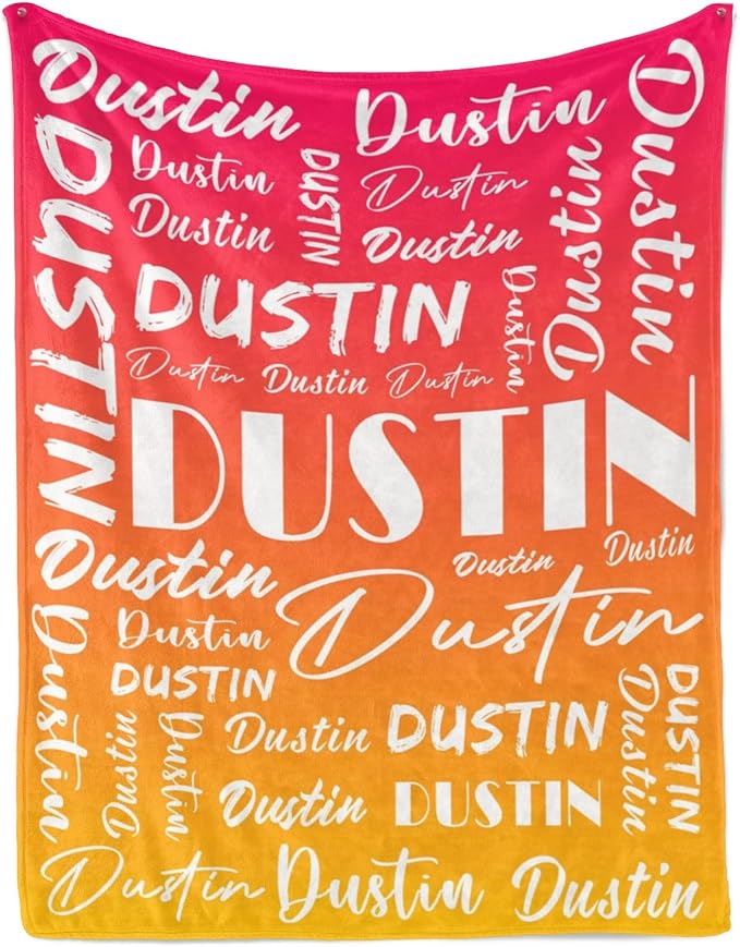 Name Blanket Personalized Name Blanket Customized Blanket with Name Text for Adult Kid Birthday Christmas Mothers Fathers Valentines Day Gift