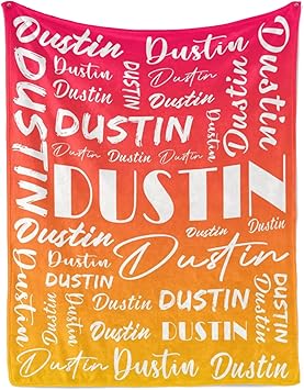 Name Blanket Personalized Name Blanket Customized Blanket with Name Text for Adult Kid Birthday Christmas Mothers Fathers Valentines Day Gift