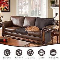 Vista 2 de Cinta de reparación de cuero, parche de reparación de cuero autoadhesivo para sofá, muebles, sofás y asientos de coche, kit avanzado de reparación