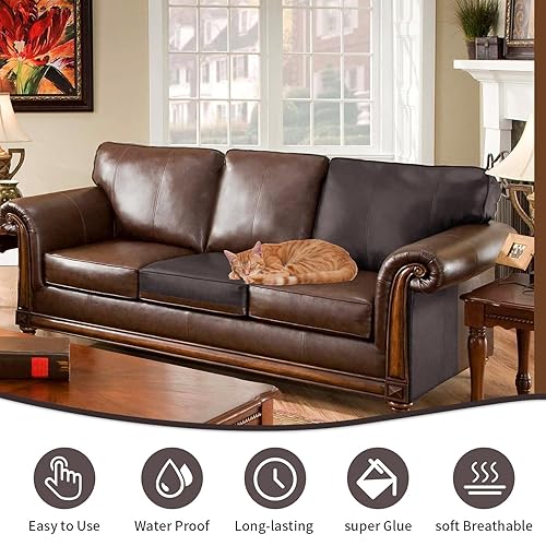 Miniatura 3 de Cinta de reparación de cuero, parche de reparación de cuero autoadhesivo para sofá, muebles, sofás y asientos de coche, kit avanzado de reparación