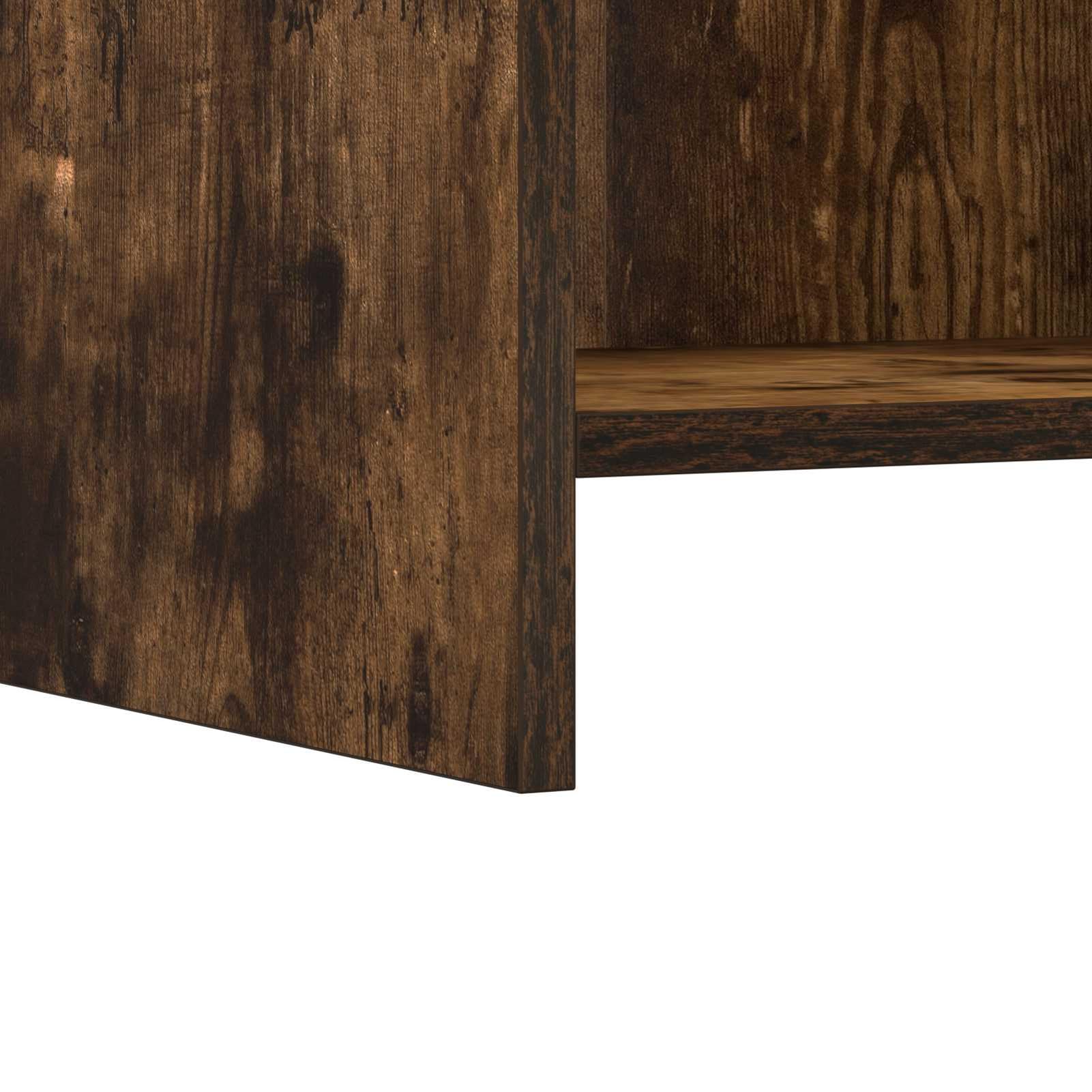 Gecheer TV-Schränk 60 x 33 x 47 cm Geräucherte Eiche Holzwerkstoff, Fernsehschrank Fernsehtisch TV-Lowboard für Wohnzimmer Home-Cinema Gamerzimmer8011215