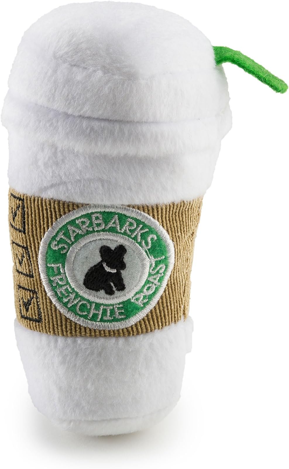 Starbarks Coffee Cup, Plush Designer Dog Toys with Interactive Squeaker, Stimulating Pet Enrichment, Machine-Washable & Safe Materials for All Breeds, Size Small