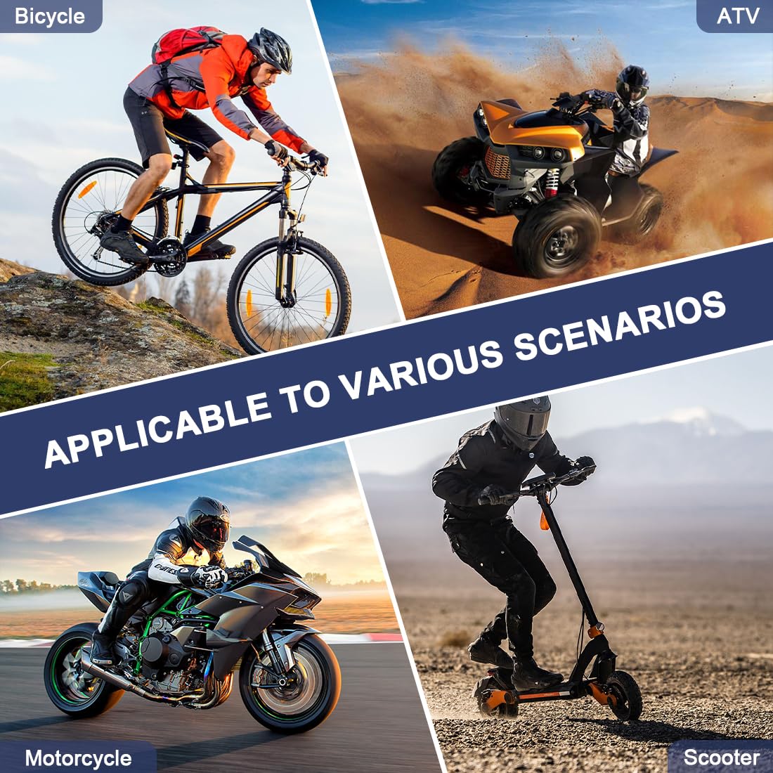 JEYORZY 2PCS Supporto per Manubrio della Bicicletta e Moto, Supporto per Action Camera, Compatibile con GoPro Hero8/7/3+3/2 e Altre Action Cam, Materiale ABS e Alluminio, Regolabile e Leggero