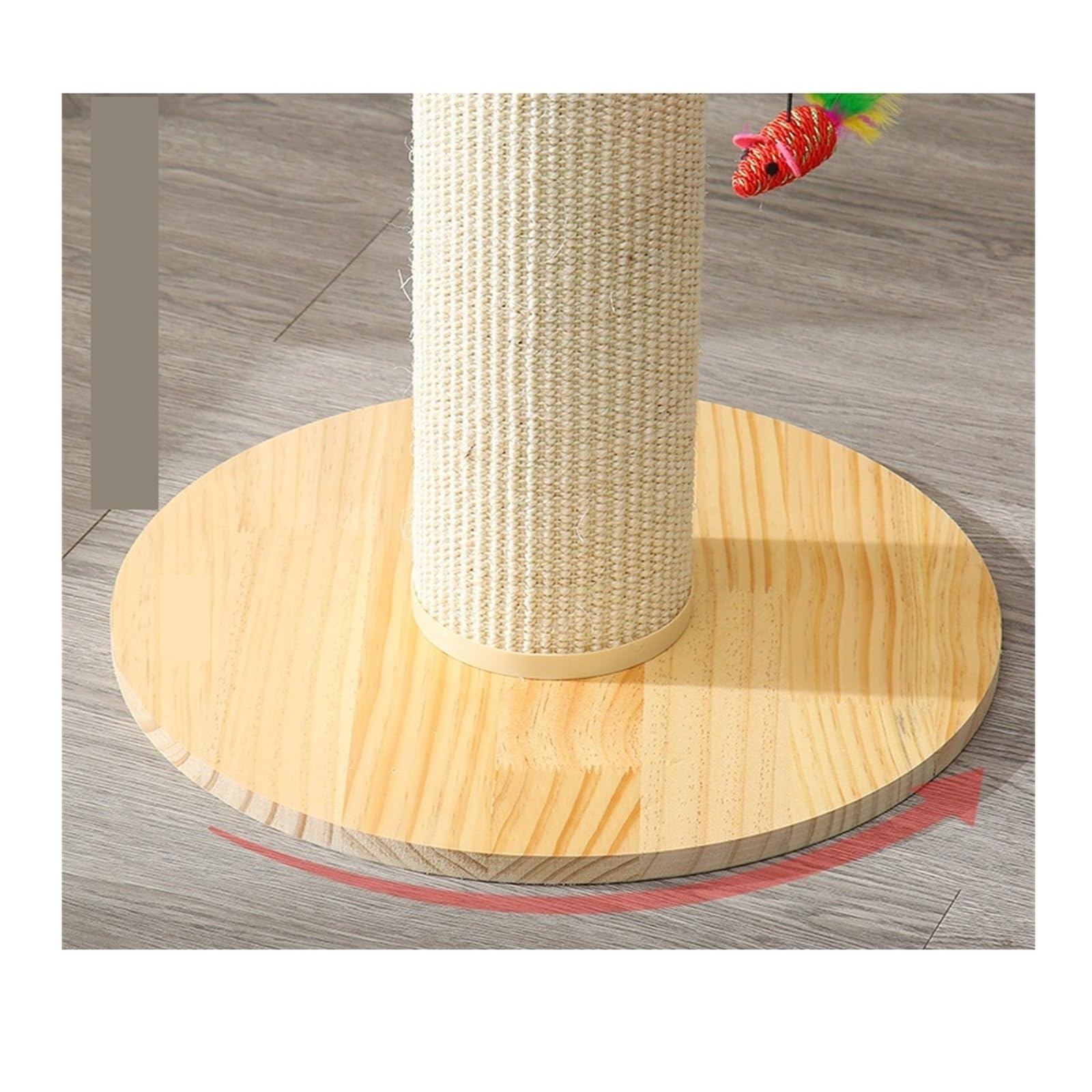 Drapak Dla Kota Z Litego Drewna Kolumna Do Drapania Kotów Pionowa Koci Plac Zabaw Szlifowanie Pazurów Artykuły Zabawki Stabilny(XL-wooden color)