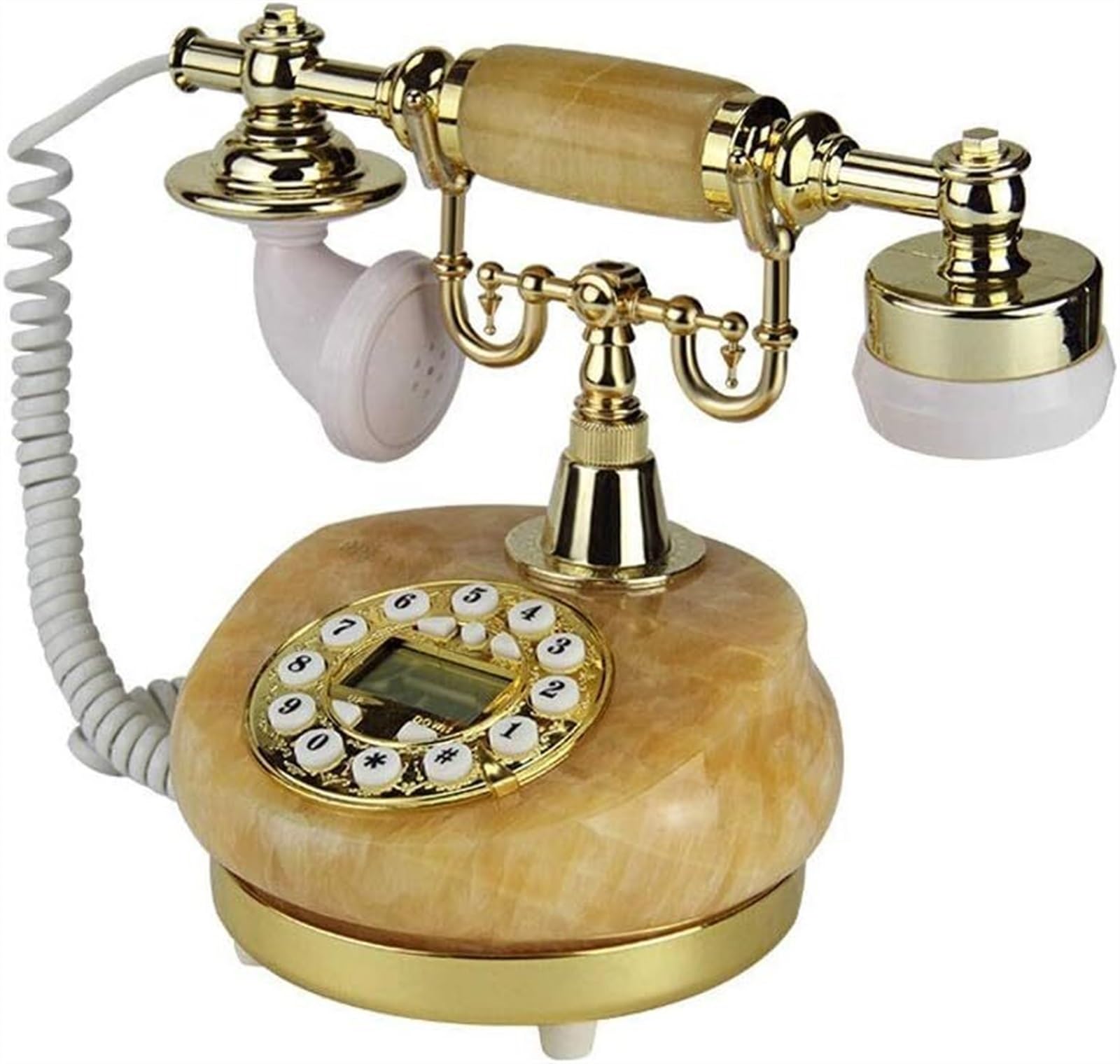 Téléphone antique FSK/DTMF double système ELzEy rétro à écran LCD clair