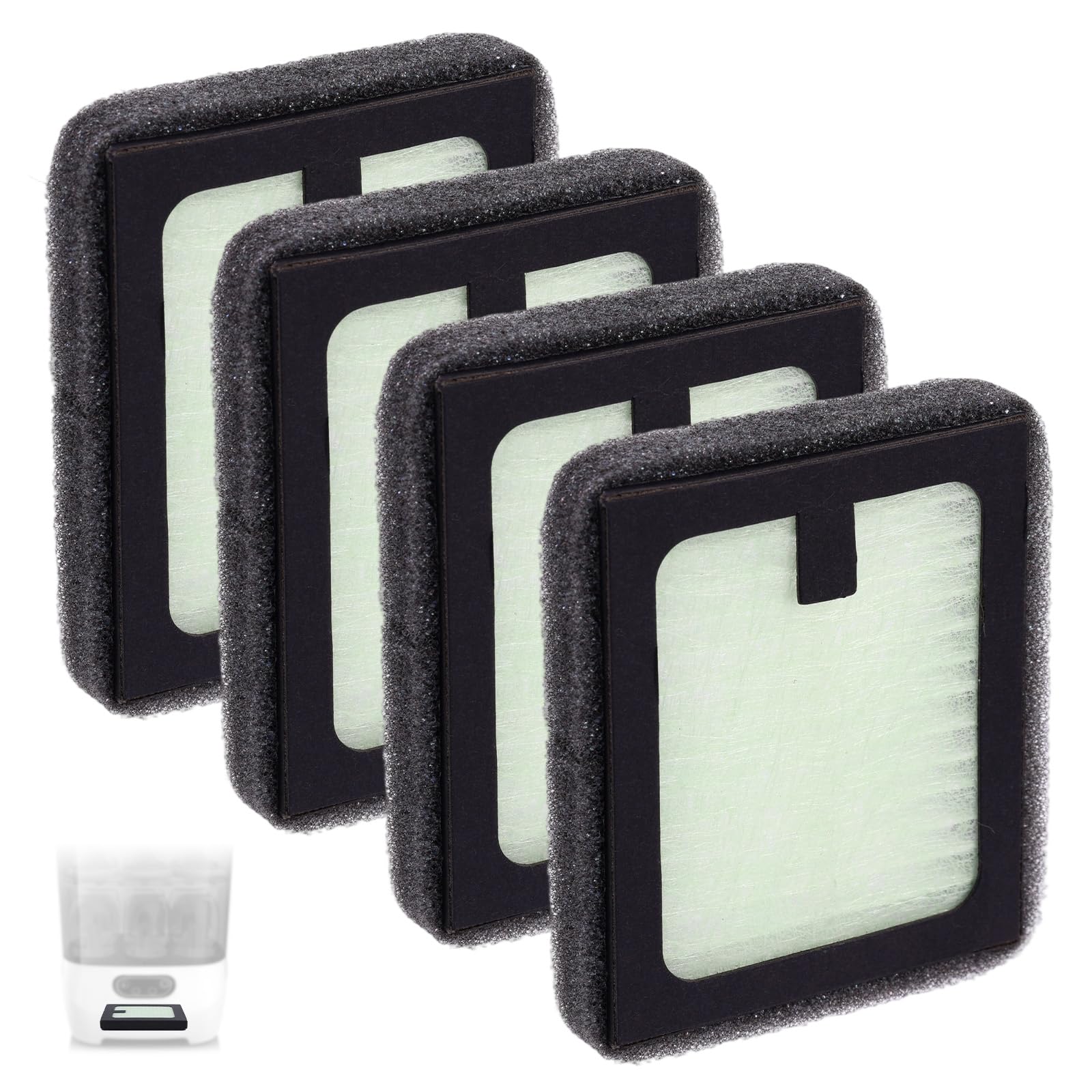 lasuroa 4pcs Filtres HEPA Compatibles avec le Lave-Biberon Baby Brezza Pro, Haute Efficacité Filtre Purificateur d'Air Anti-Poussière