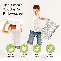 Vista 6 de KeaBabies Funda de almohada para niños pequeños de 13 x 18 pulgadas, funda de almohada de algodón orgánico para niños, niñas, funda de algodón suave