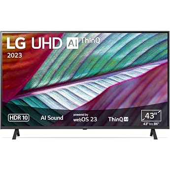 LG 43UR78006LK 109 cm (43 Inch) UHD TV (Active HDR, 60 Hz, Smart TV) [Model Year 2023]