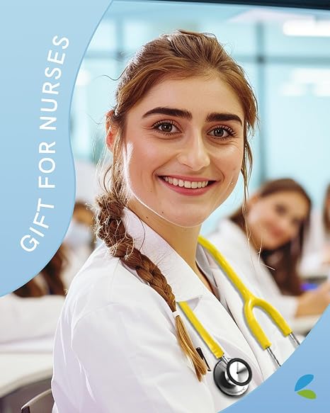 FriCARE Dual Head Stethoscope for Nurses/Nursing School Students | Paramedics/EMT/LVN/VNA/MA Backup Estetoscopio & Home Health Use, Stainless Steel Chestpiece, Shield Yellow Tube