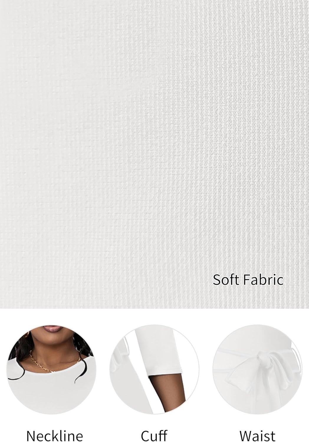 FANDEE Elegant Peplum Dresses for Women Plus Bodycon Pencil Dress Elegant Dresses for Women 2025 White