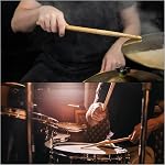 PATIKIL Maple Wood Drumstick Anti Slip Drum Stick 5A Pink 1 Pair for Drumming Musical Instrument Percussion