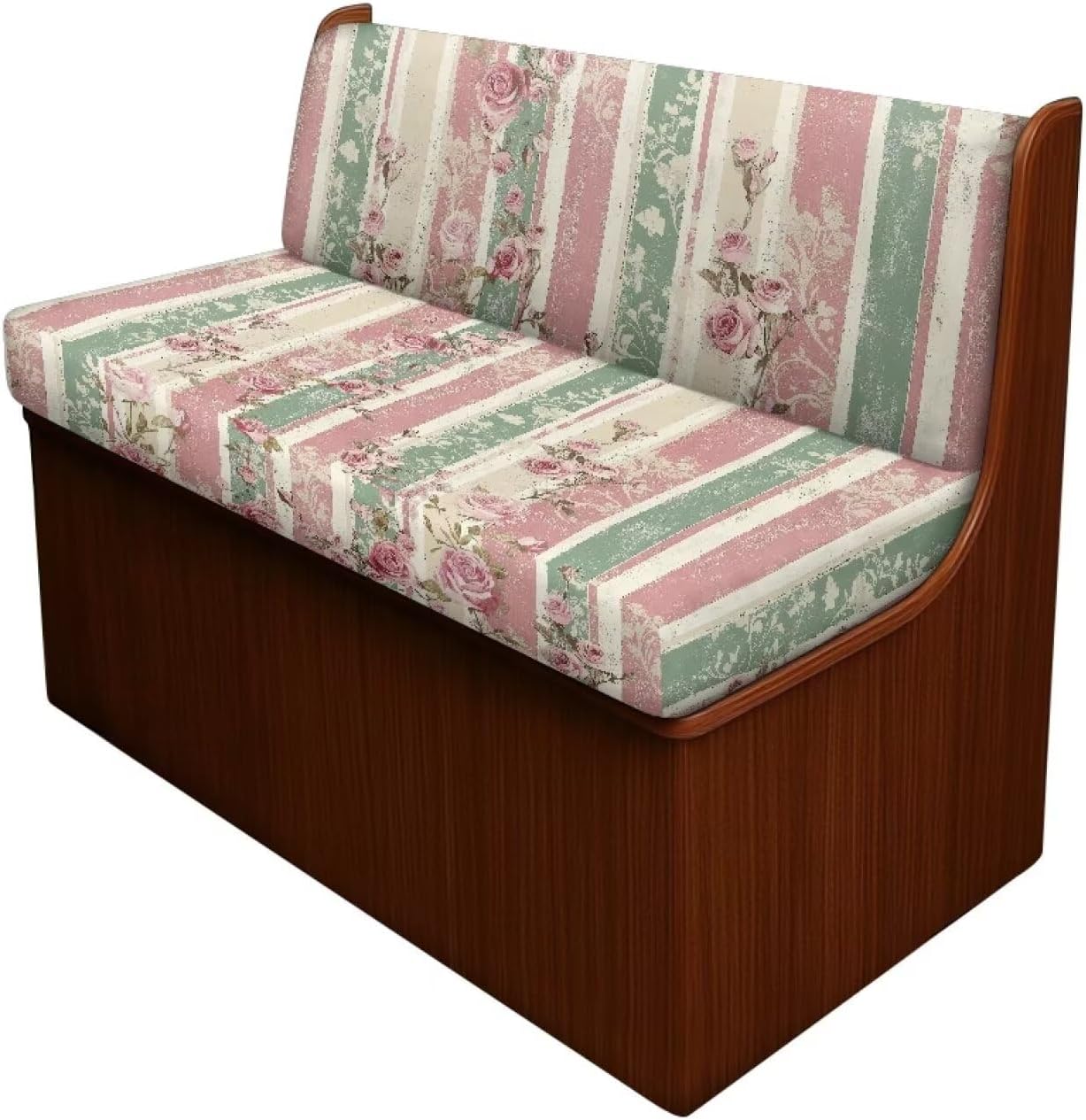 RV Dinette Cushion Covers Pink Rose Stripes RV Sofa Seat Cover Replacement Couch Cushion Slipcovers Washable Loveseat Slipcovers Easy to Install