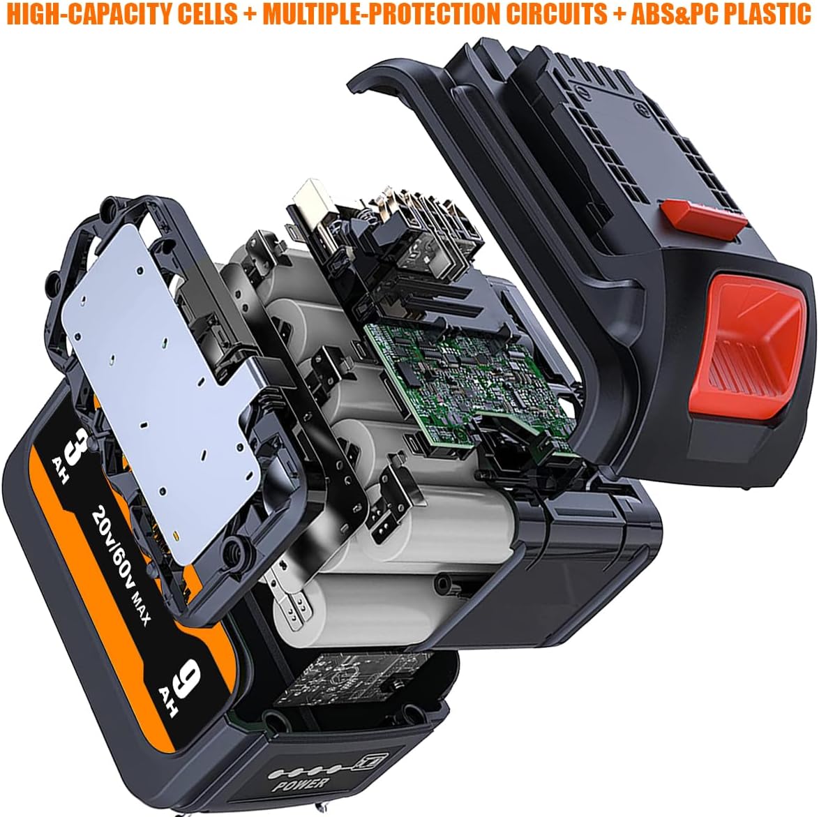 20V 60V MAX 9Ah DCB609 Battery Replacement for Dewalt 20V 60V Battery 9Ah DCB609 DCB609-2 Lithium Battery 20V 60V 9.0Ah DCB609 Battery Pack