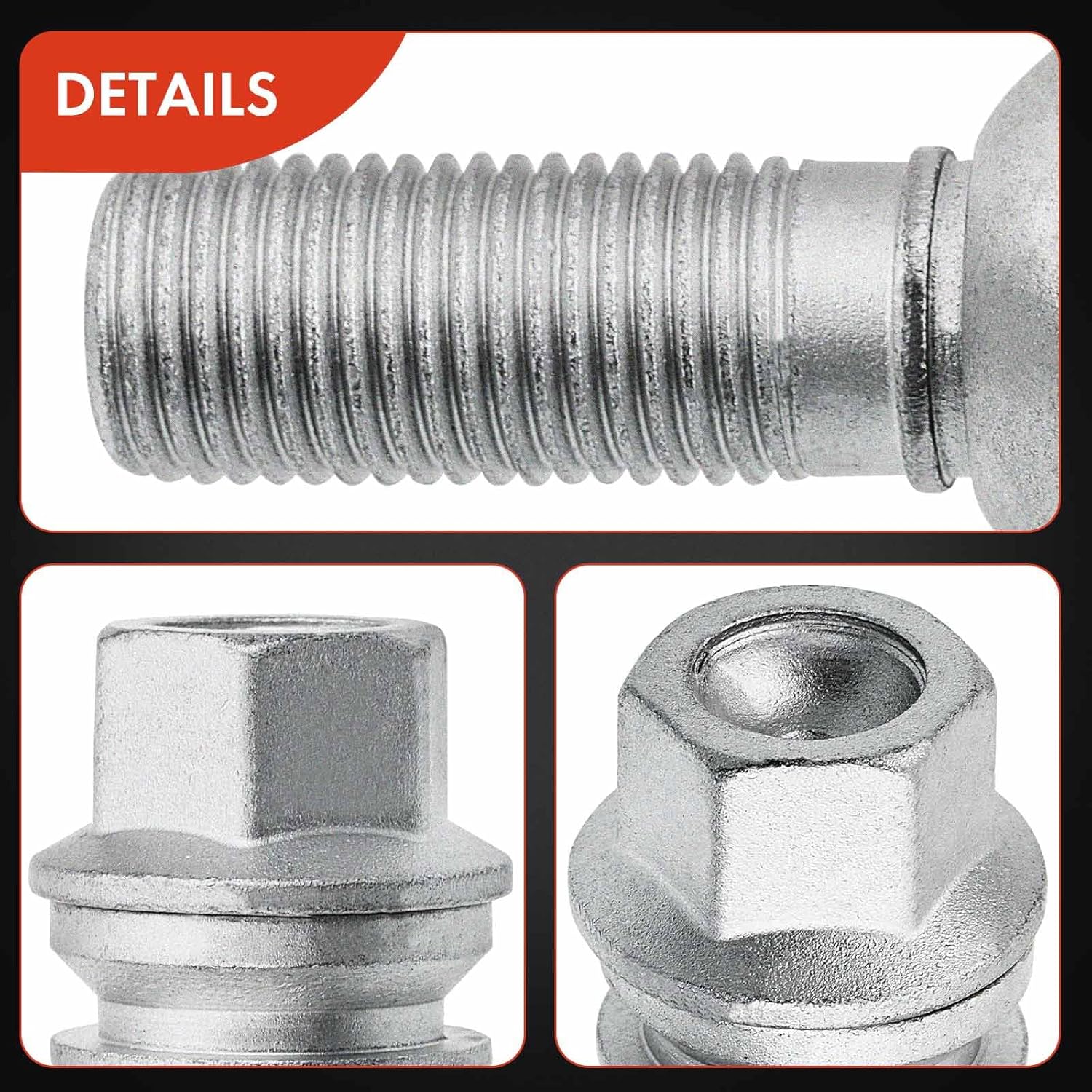 A-Premium M14-1.50 Wheel Studs Compatible with Audi Q7 2007-2015 Porsche Cayenne Volkswagen Touareg EuroVan Multivan Front and Rear Side 20-PC Set
