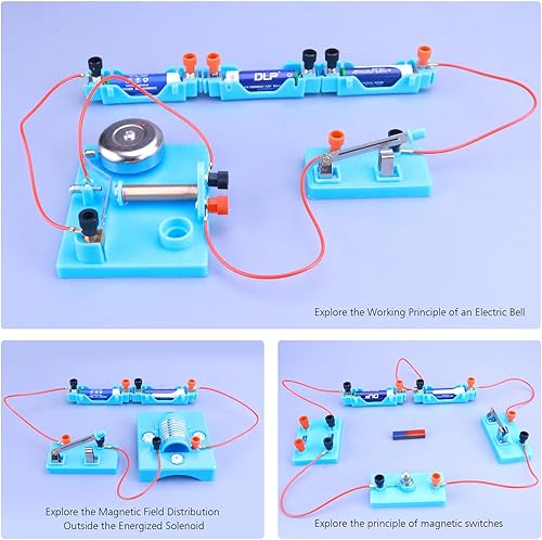 Miniatura 5 de MATIFANER Physics Labs Circuito de Descubrimiento de Electricidad Básica y Kit de Experimentos de Magnetismo para Estudiantes de Secundaria, Kits