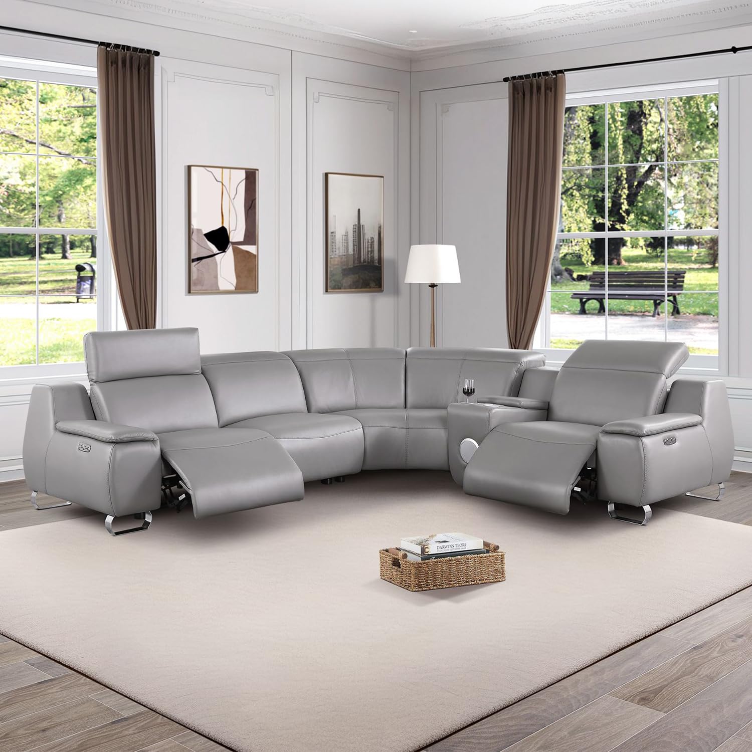 Amazon.com: SIENWIEY Power Recliner Sectional Sofa for Living Room
