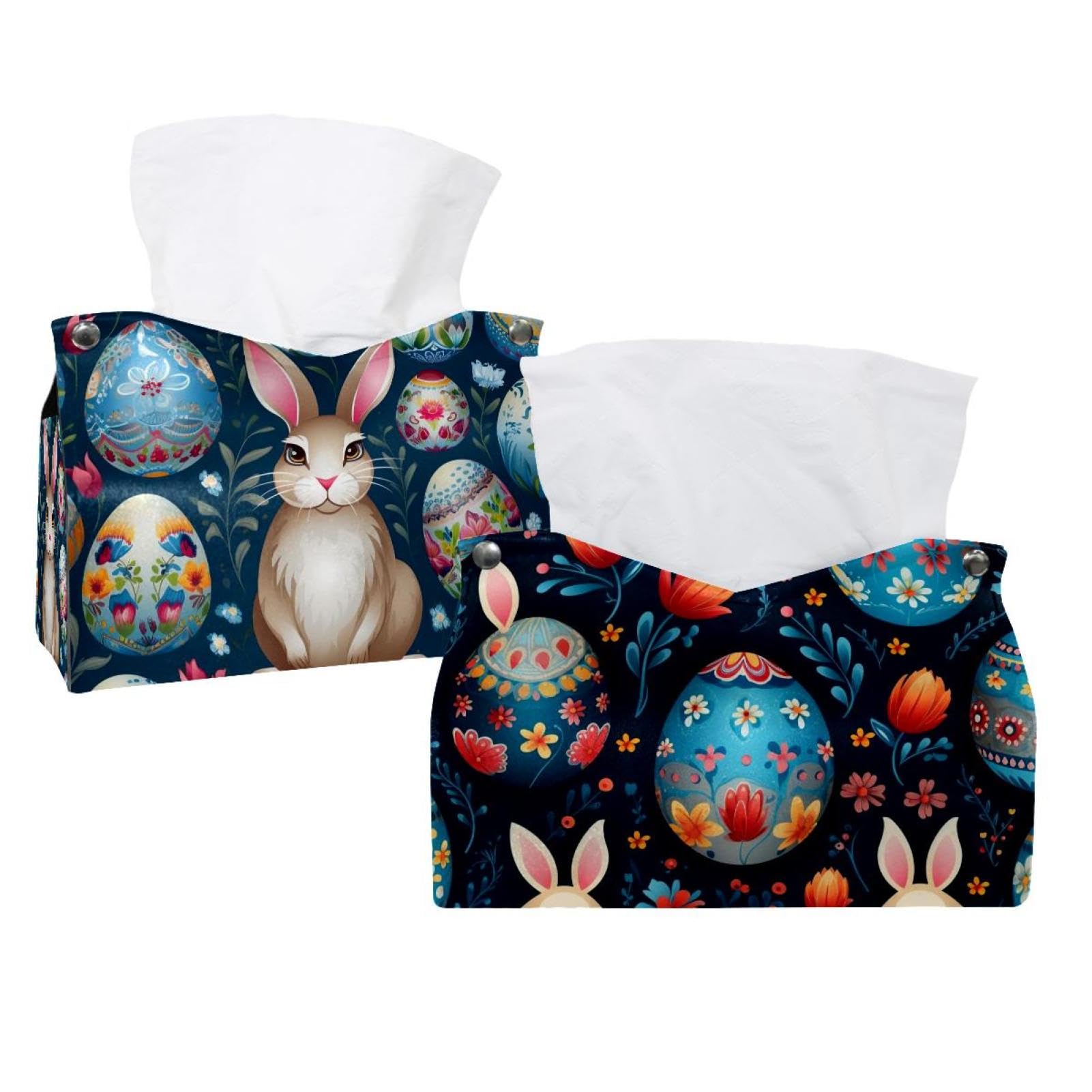 Boîte à mouchoirs de Pâques lot de 2 pour sublimer votre décoration de cuisine et salon