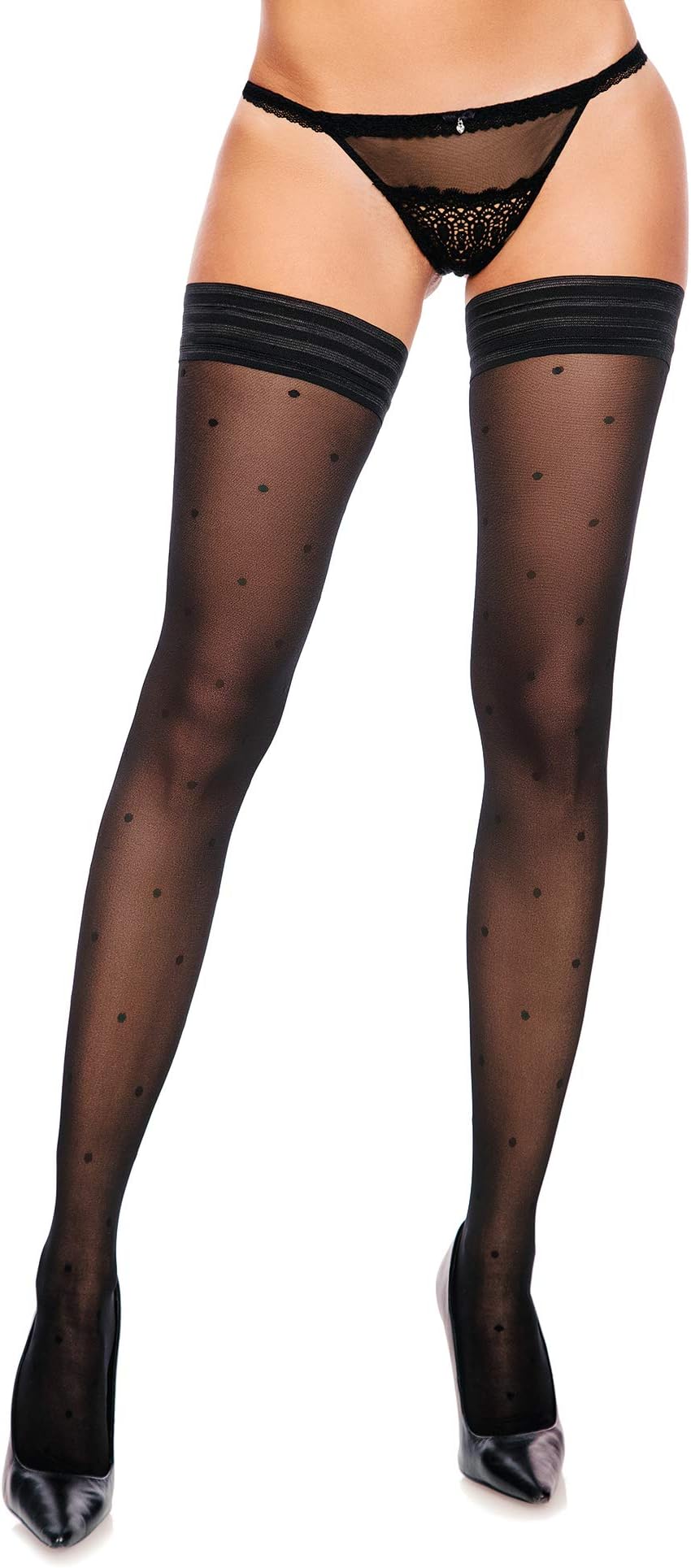 GLAMORYDotty30 Women's Thigh High Holdups