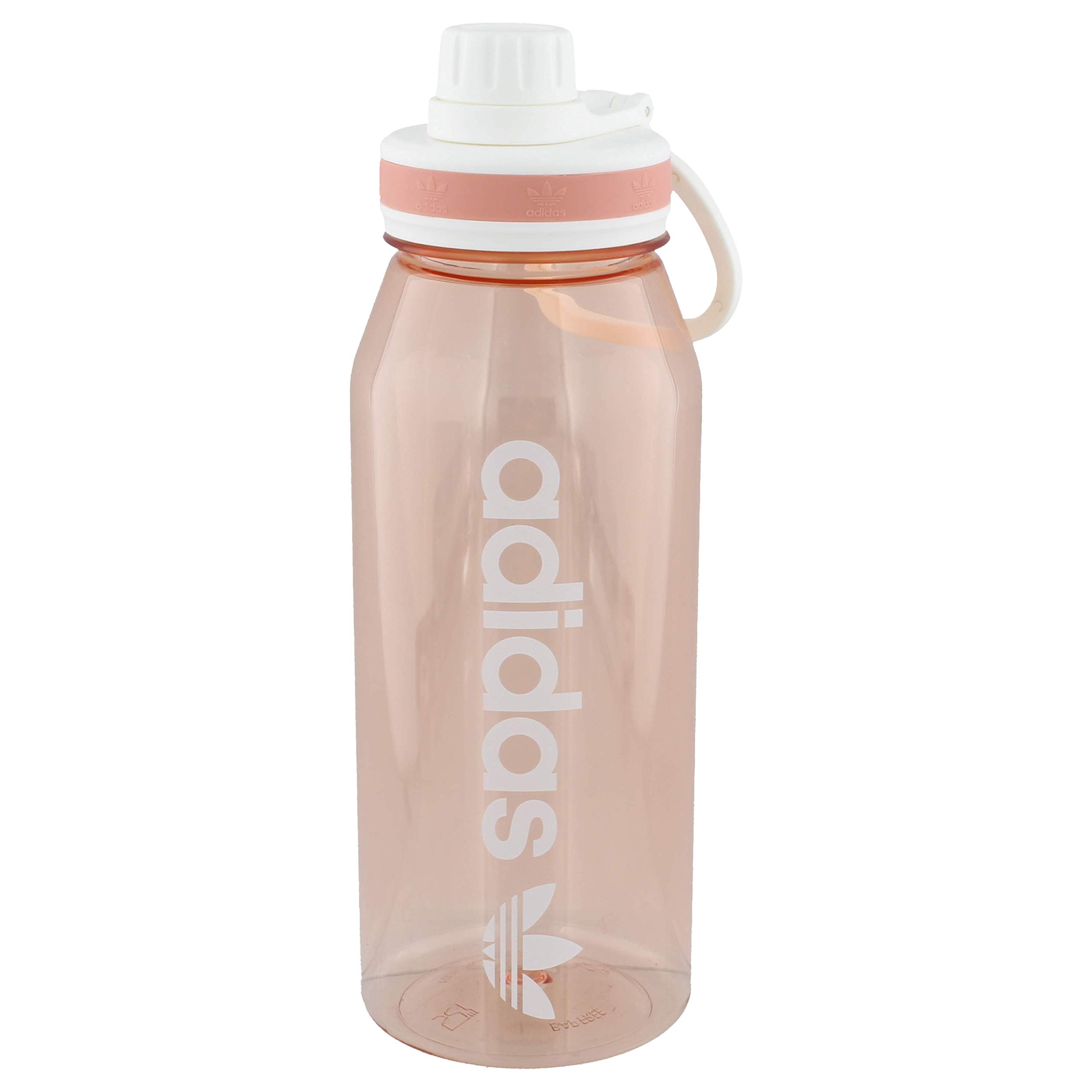 adidas Originals 1L (32 oz) Plastic Water Bottle,Trace Pink/ White,ONE SIZE