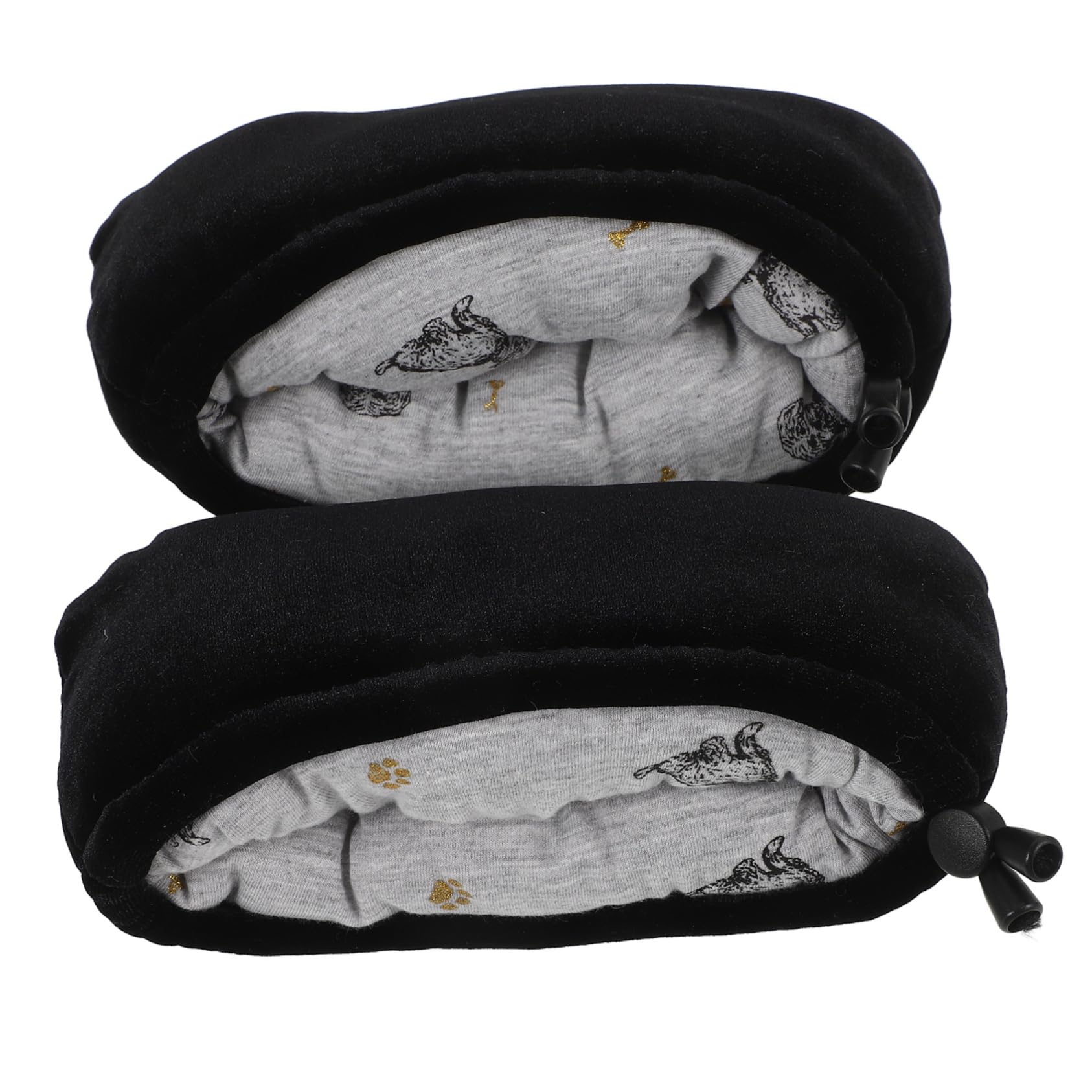 2 Pares Juego de palillos de muletas almohadillas fundas de cojines para muletas espuma universal fosa accesorio para las axilas funda transpirable para las axilas terciopelo Negro