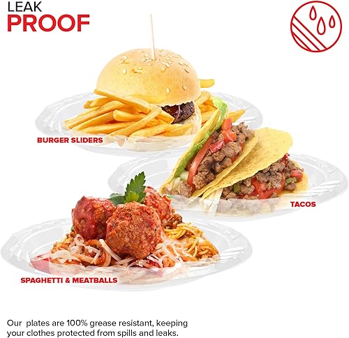 Miniatura 4 de Stock Your Home Platos de postre de plástico transparente de 6 pulgadas (paquete de 480) platos transparentes desechables flexibles para postres y